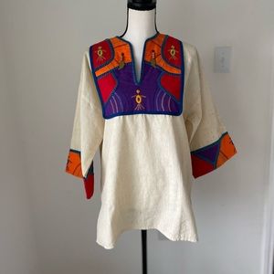 Disenos Delfis Mexican Tunic Top / Size Medium